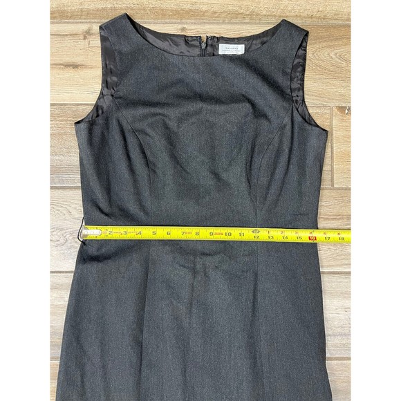TAHARI ASL Womens Size 8 Gray Lined Sleeveless Knee Length Sheath Dress FLAW - Picture 10 of 16